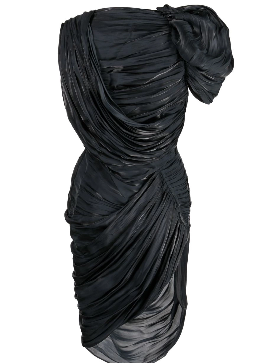 Affordable Versace pleated dress draped midi Women 0521
